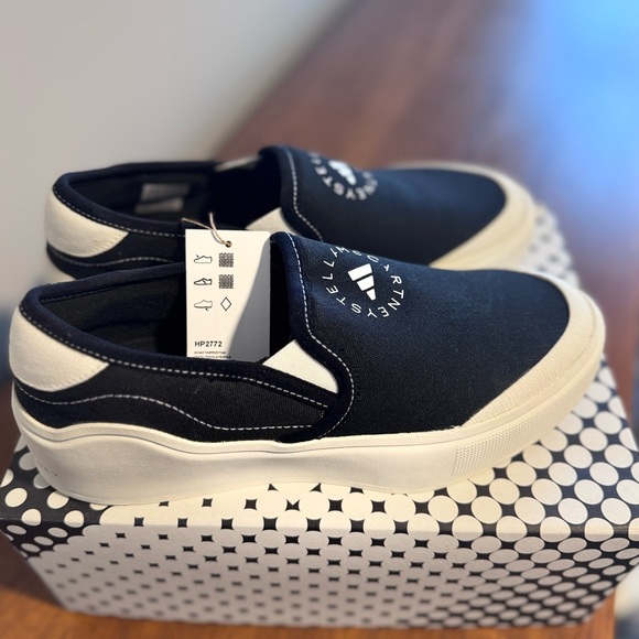 Adidas Stella McCartney aSMC Court Slip On Black Chunky Sneakers - Picture 4 of 14